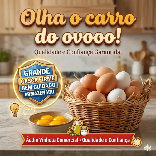Amostra - Vinheta Comercial profissional em audio - Carro do Ovo - Qualidade e Confianca