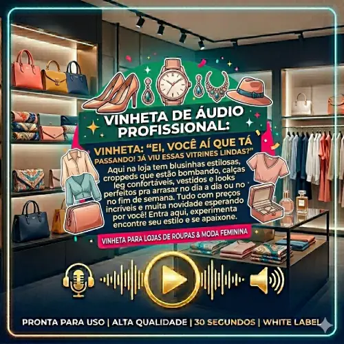 Amostra - Vinheta Comercial Profissional - Loja de roupas femininas