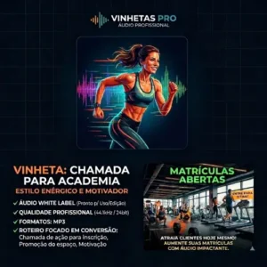 Vinheta Comercial Profissional em Audio - Atenção Você que Está Passando - Academia