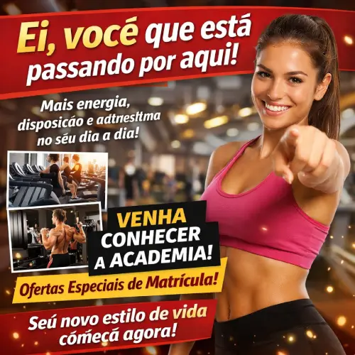 Vinheta Comercial Profissional em Audio - Voce que esta passando - Academia