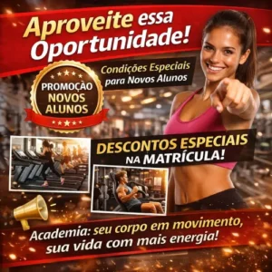 Vinhetas Comerciais Profissionais em audio - Promocao novos Alunos - Academia
