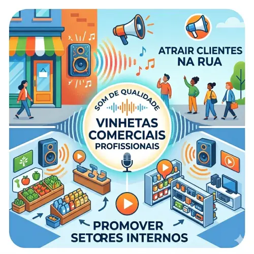 Vinhetas comerciais profissionais em audio